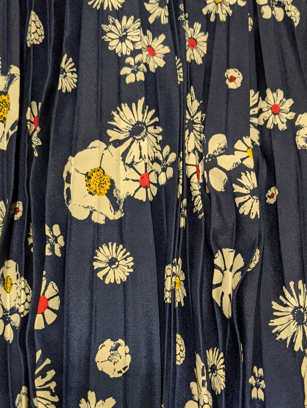 Jason Wu for Target Women's Navy Blue Floral Pleated Skirt Size 16 - Picture 5 of 10